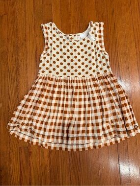 Matilda Jane ‘Band Practice’ babydoll top - brown & cream - size 8